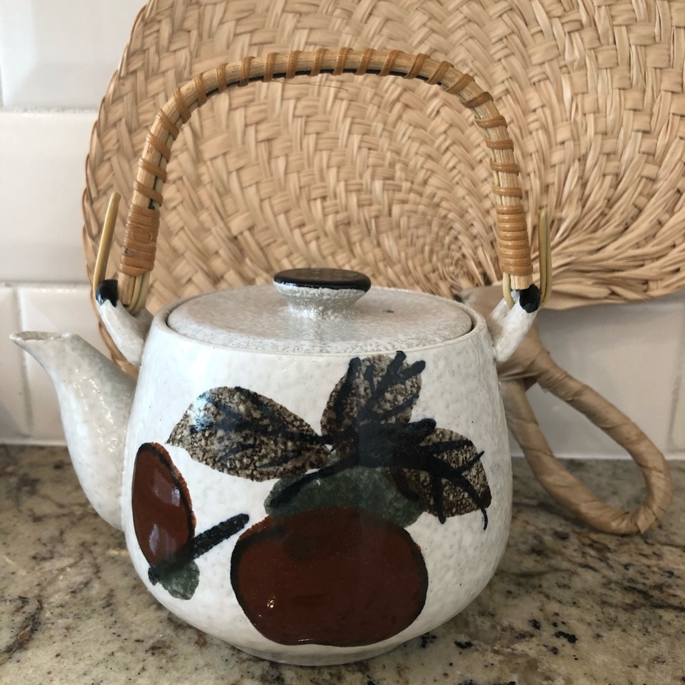 Sweet Little Teapot with Bamboo Handle